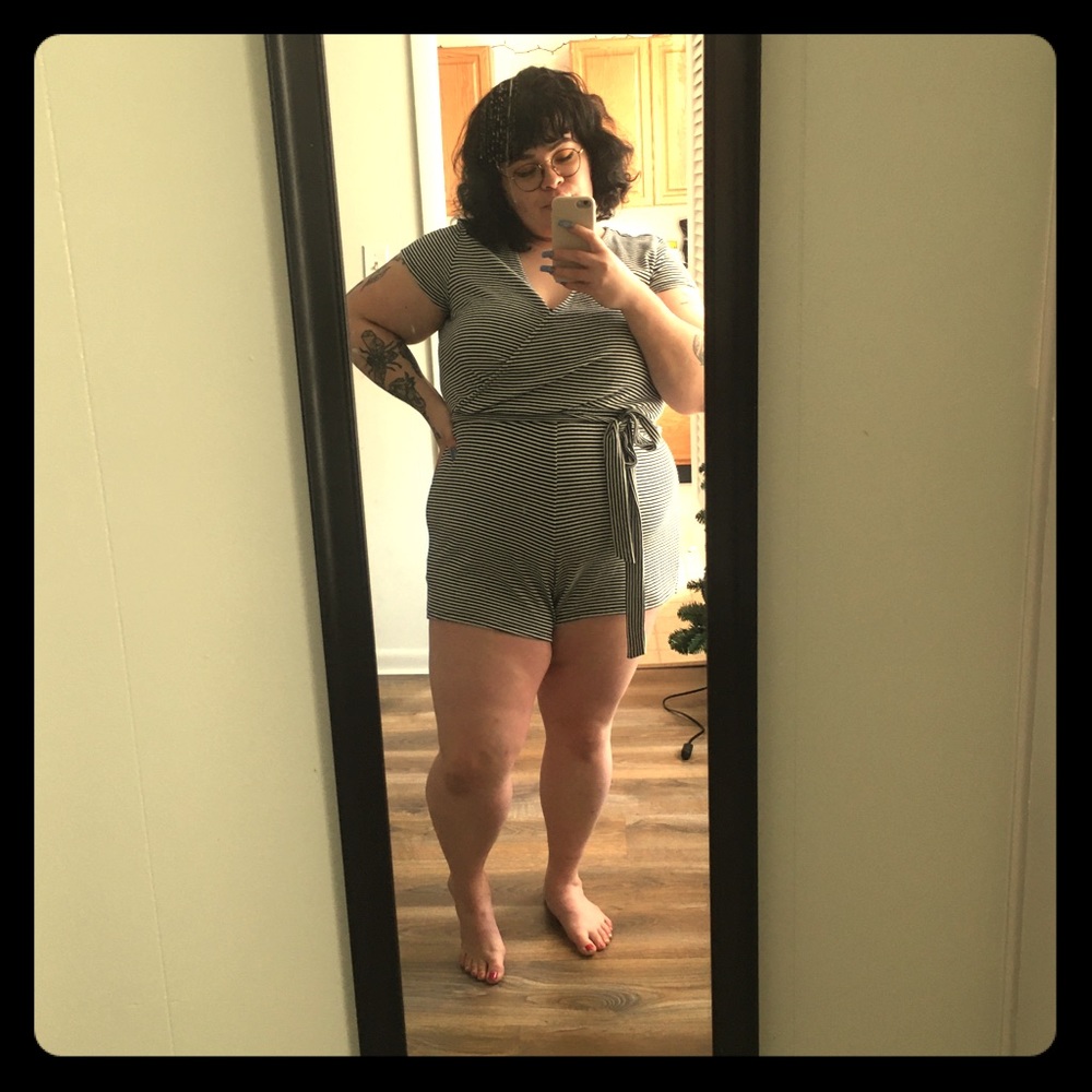 Plus Size Striped GAP Romper